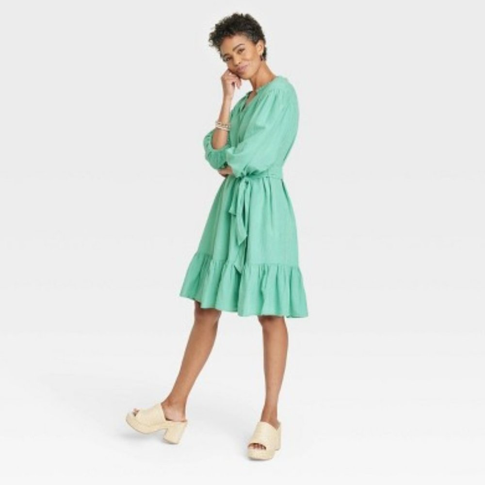 NWOT - Women's Medium 3/4 Sleeve A-Line Dress - Knox Rose